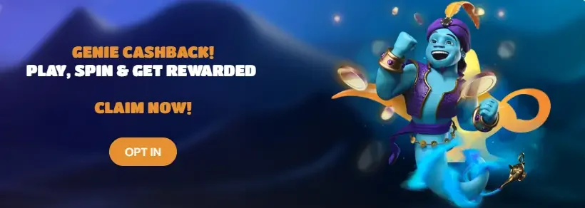 Genie cashback promotion — play, spin and get rewarded